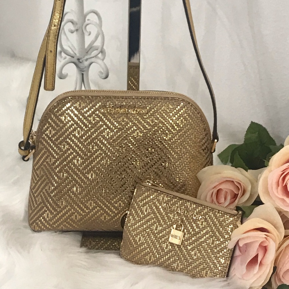🌷Authentic MICHAEL KORS Gold Crossbody Set🌷 - Picture 1 of 8